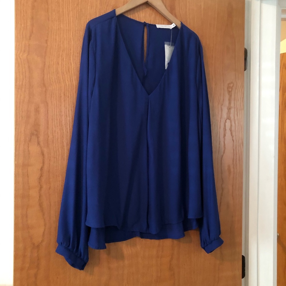 Lush Cobalt Blouse Nordstrom NWT L